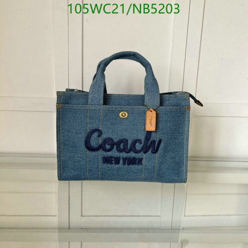 Coach Denim Tote Bag CR657, 32-23-11CM, High-Quality Fashion Handbag