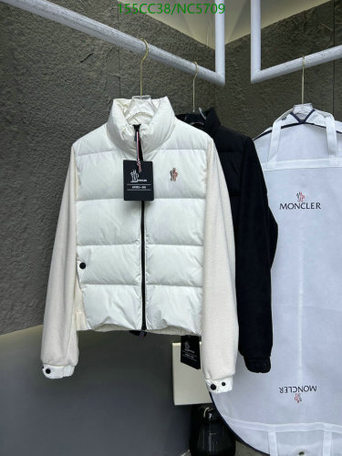 Moncler Women's White Down Jacket With Knit Sleeves - Stylish & Warm 7 Moncler Women's White Down Jacket With Knit Sleeves - Stylish & Warm