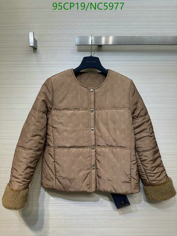 Louis Vuitton Women's Monogram Padded Jacket, Round Neck, Long Sleeves