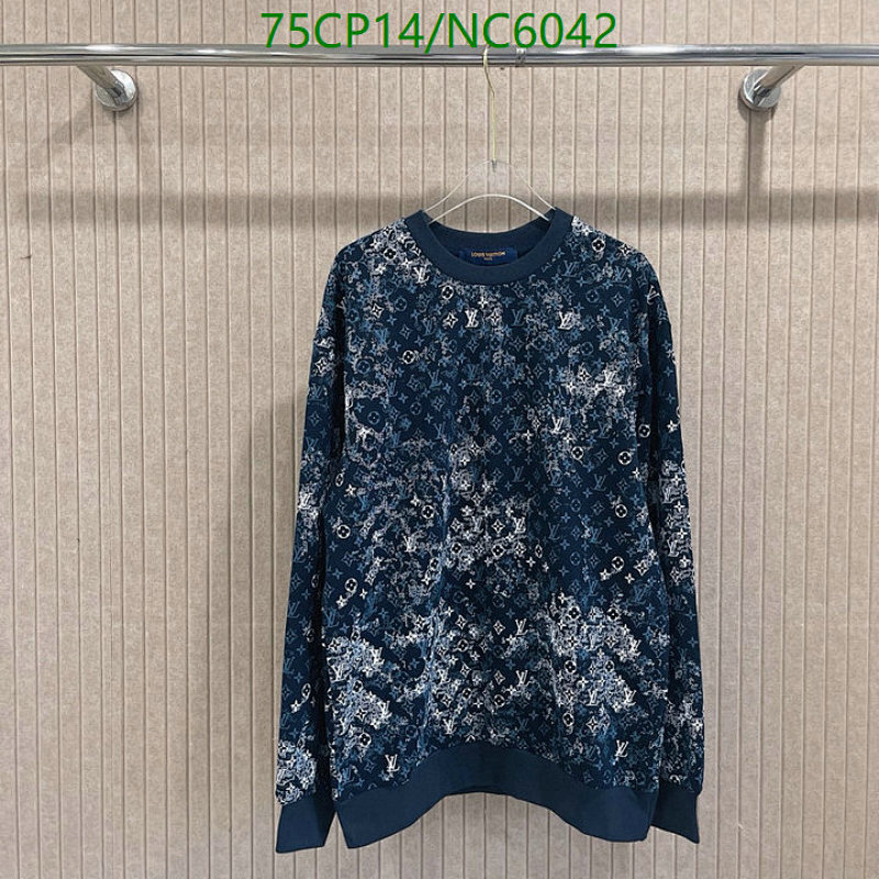 Louis Vuitton Men's Blue Cotton Sweatshirt - Comfortable and Stylish