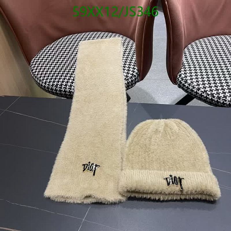 Dior Knitted Hat and Scarf JS346 - Luxurious Winter Set