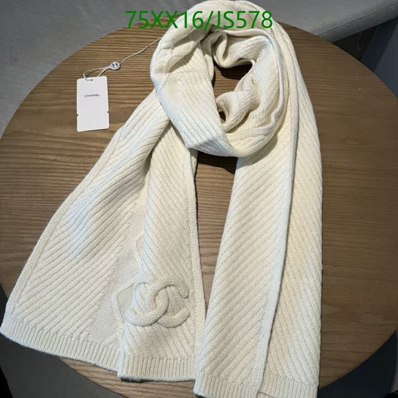 Elegant Chanel Cashmere Scarf, 30-200cm. Stay Warm and Stylish This Season