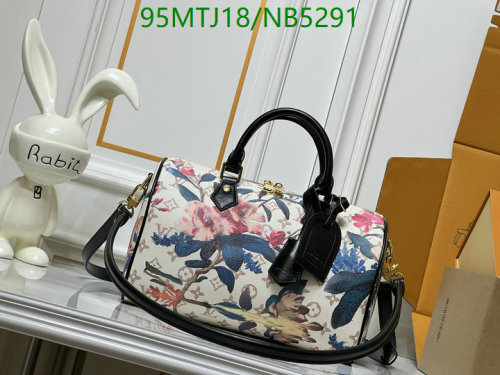 Louis Vuitton Speedy Bandouliere 30 Floral Print Coated Canvas Satchel 6 Louis Vuitton Speedy Bandouliere 30 Floral Print Coated Canvas Satchel