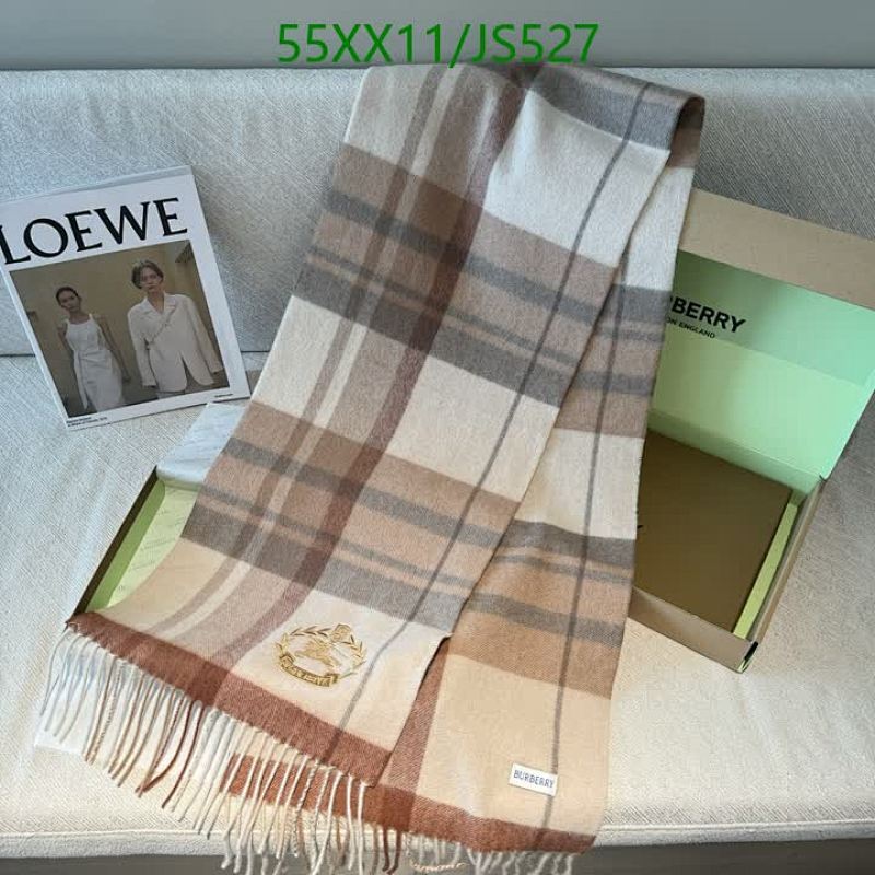 Burberry Cashmere Scarf, Classic Check Pattern, 30 x 168 cm, Warm and Stylish