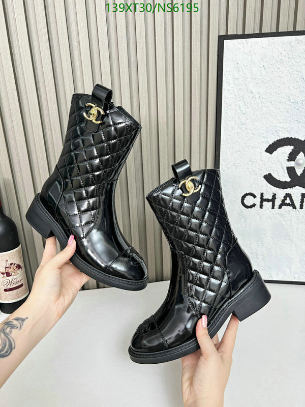 Chanel Quilted Leather Boots, Women's Mid-Calf Boots, Black, EU35-43