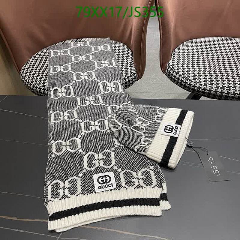 Gucci Scarf Cashmere Blend with GG Logo Pattern, Stylish Winter Wear