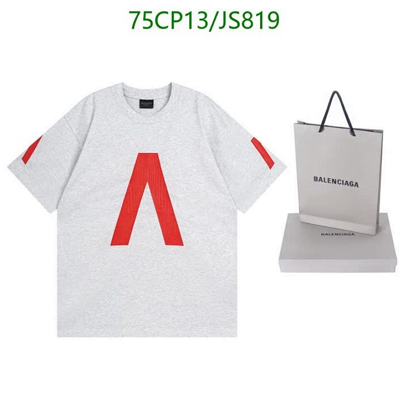 Balenciagaa Cotton T-Shirt With Red Arrow Logo, Short Sleeves, Crew Neck 3 Balenciagaa Cotton T-Shirt With Red Arrow Logo, Short Sleeves, Crew Neck