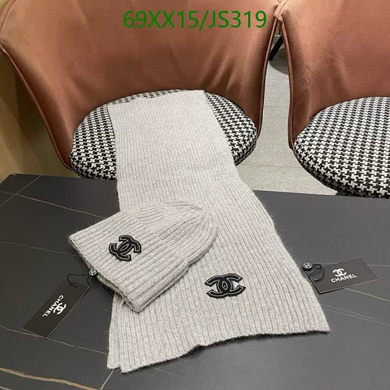 Chanel Wool & Rabbit Down Scarf and Hat Set - Luxurious Warmth