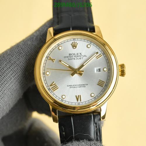 Rolex Datejust 40mm Gold-Tone Stainless Steel Automatic Watch with Leather Band