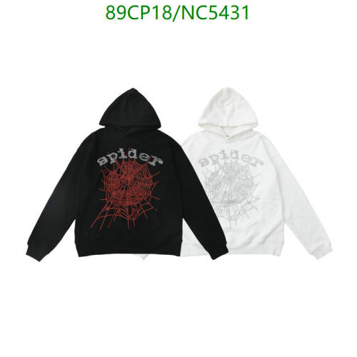 Sp5der Rhinestone Spiderweb Hoodie - Comfortable Pullover Sweatshirt for Men & Women