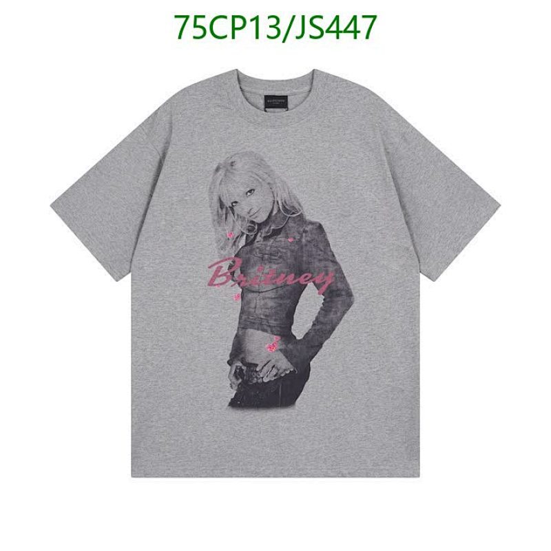 Balenciaga Britney Spears Print T-Shirt, Cotton Grey, XS-L