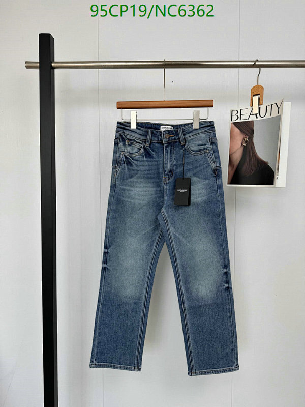 Yves Saint Laurent Distressed Straight-Leg Jeans - Light Blue Wash