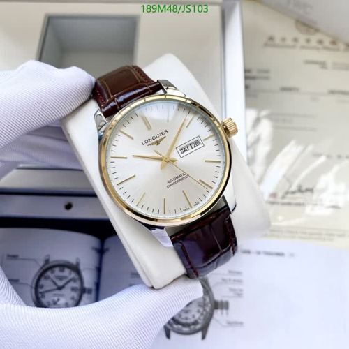 Longines Men's 42mm Elegant Watch - Stainless Steel & Mineral Glass - JS103