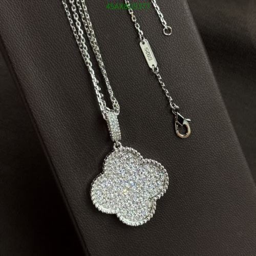 Van Cleef & Arpels Alhambra Pendant Necklace Silver-Tone Finish, Elegant Design