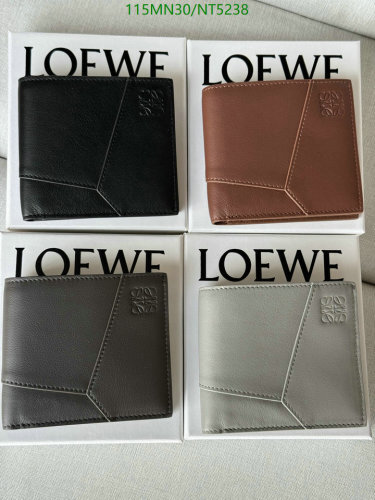 Loewe NT5238 Men's Bifold Wallet in Cowhide Leather - Compact & Stylish