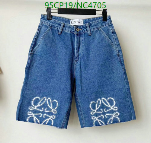 Loewe Women's Denim Shorts with Embroidered Logo, Size 32-42, Stylish Summer Wear