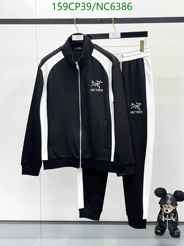 Arc'teryx Men's Black & White Cotton Tracksuit - Modern Style, Comfortable Fit