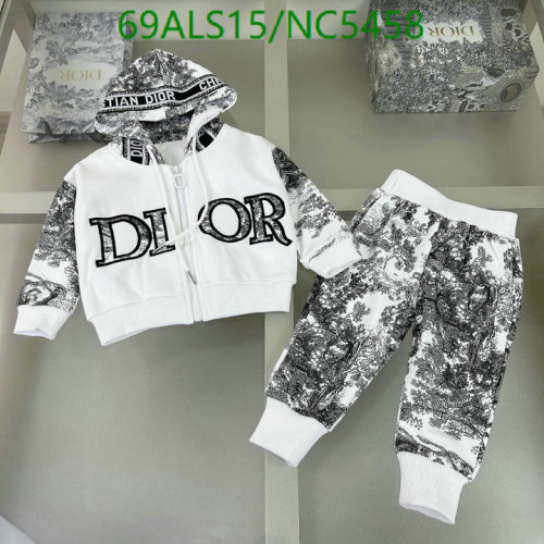 Dior Kids' White Printed Hoodie and Pants Set - Sizes 70-100, NC5458