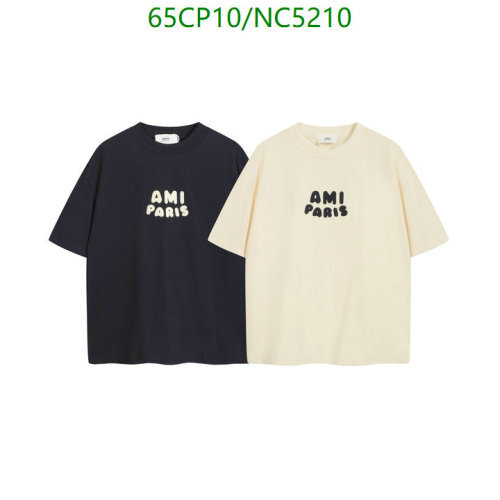 Ami Paris Logo T-Shirt Classic Cotton Tee Short Sleeve Casual Tops