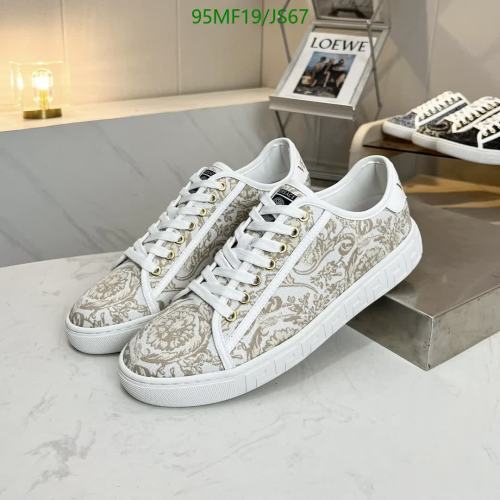 Versace Men's Canvas & Sheepskin Sneakers - Stylish & Comfortable, Sizes EU38-45
