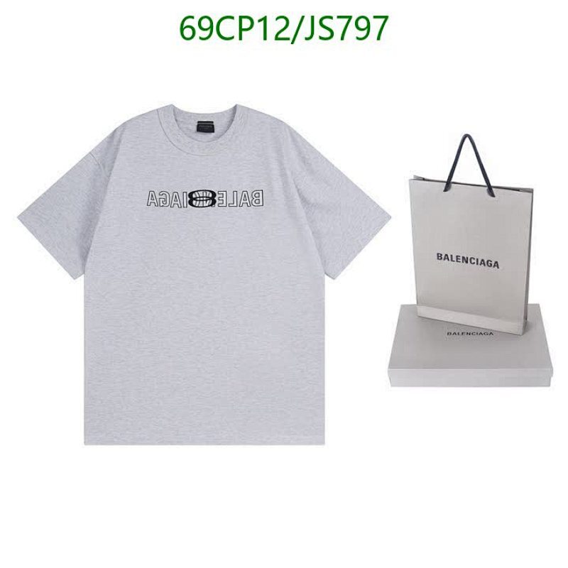 Balenciagaa Cotton T-Shirt Short Sleeve Tops Tee Shirt, Grey, XS-L