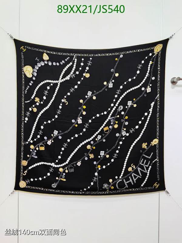 Elegant Chanel Silk Cashmere Scarf - 140cm Square, Timeless Design, JS540 7 Elegant Chanel Silk Cashmere Scarf - 140cm Square, Timeless Design, JS540