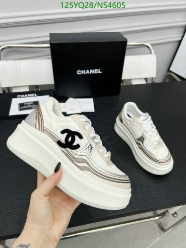 Chanel Women's Cowhide Platform Sneakers - Stylish Comfort, Sizes EU34-40