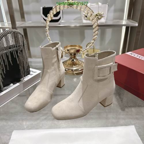 Roger Vivier Women's Viv' Rangers Suede Ankle Boots with Block Heel