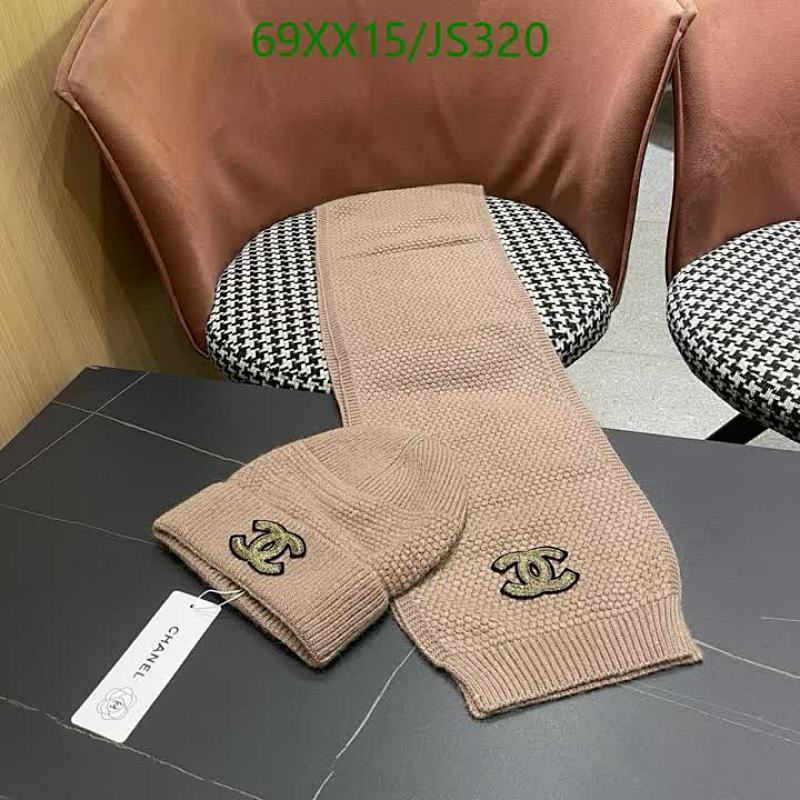 Elegant Cashmere Scarf and Beanie Set by Chanel | Warm and Stylish