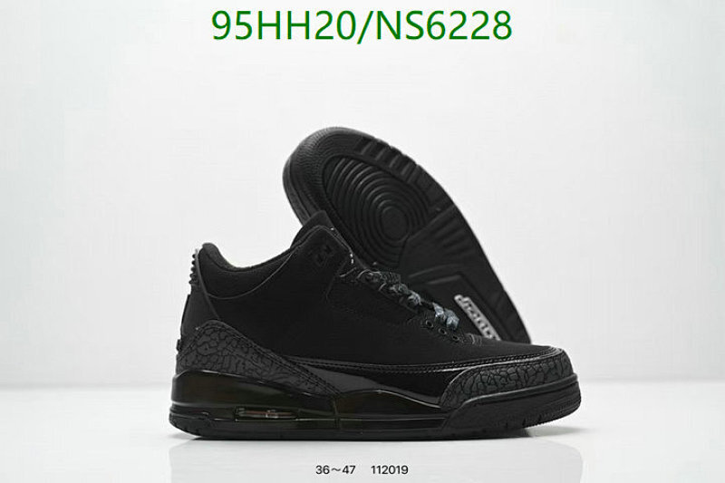 Air Jordan III Retro Black Sneakers Genuine Leather Unisex Shoes Size EU35-47