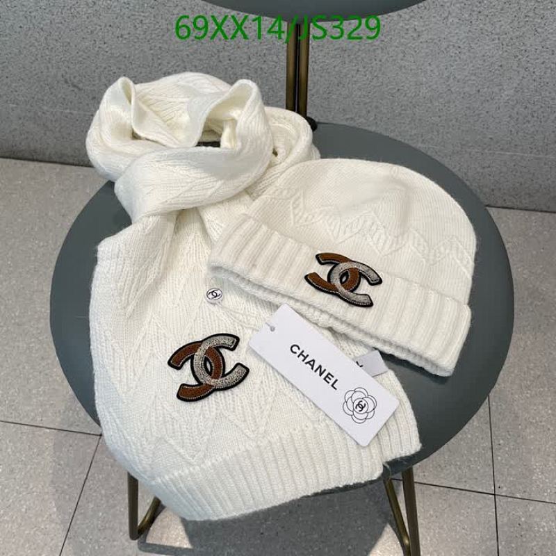 Chanel Wool Scarf and Hat Set - Luxurious Winter Warmth, Designer Knitwear