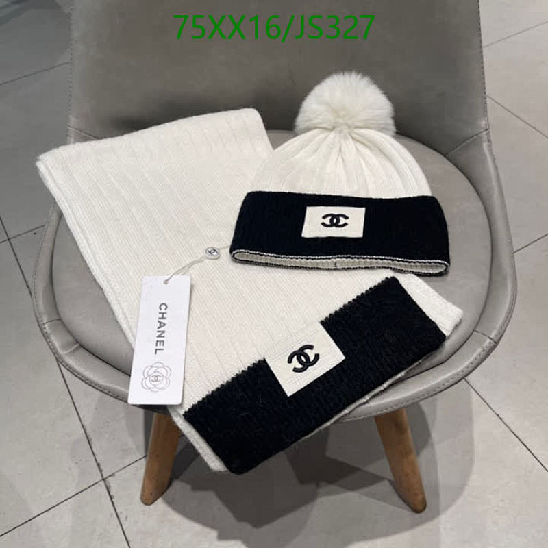 Chanel Cashmere & Rabbit Down Scarf and Hat Set - Stylish Winter Warmth