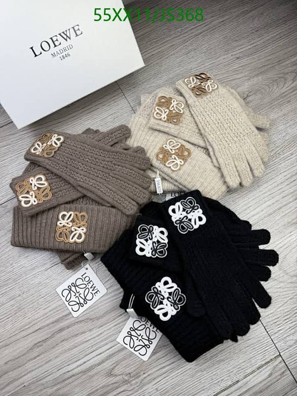 Loewe Knitted Gloves Wool Blend Logo Patch, Stylish and Comfortable