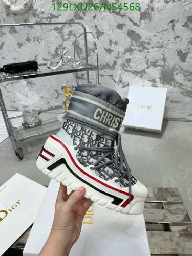 Dior Women's D-Moon Ankle Boots, Gray and White, Comfortable and Stylish