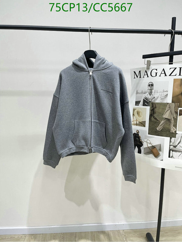 Alexander Wang Women's Full Zip Up Cotton Hoodie, Casual And Comfortable