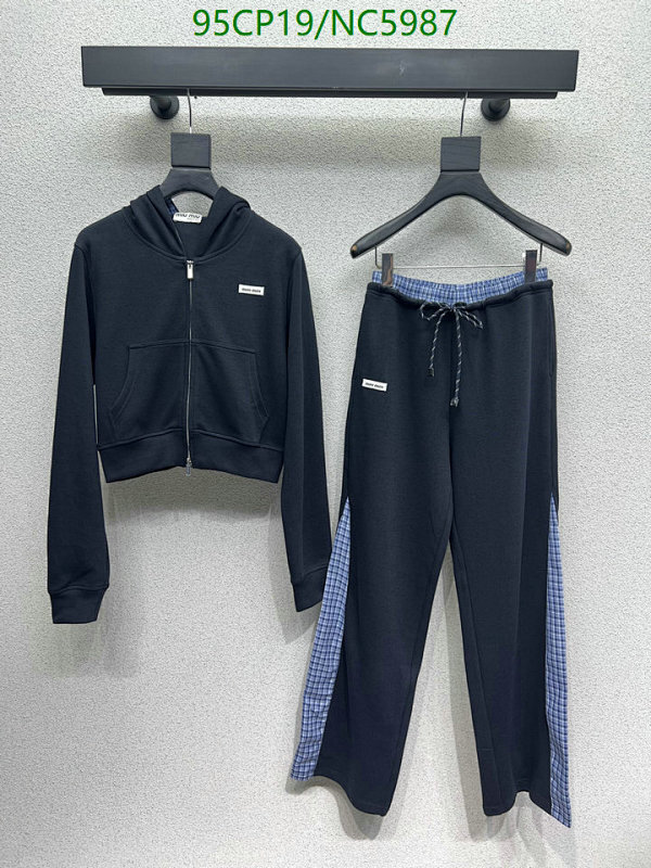 Miu Miu Cotton Two-Piece Set: Hoodie and Plaid Accent Pants - Sizes S-M-L 7 Miu Miu Cotton Two-Piece Set: Hoodie and Plaid Accent Pants - Sizes S-M-L