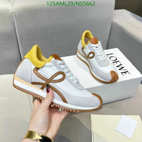 Loewe Flow Runner Sneakers in White/Yellow, Cowhide and Sheepskin, Unisex EU35-45