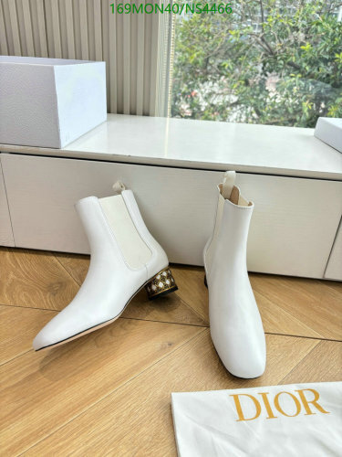 Dior White Cowhide Leather Ankle Boots for Women, Sizes EU35-EU41