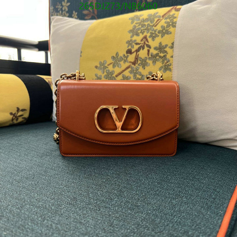 Valentino Garavani VLogo Chain Bag - Calfskin Leather, 19.5*13*7CM, Brown 6 Valentino Garavani VLogo Chain Bag - Calfskin Leather, 19.5*13*7CM, Brown