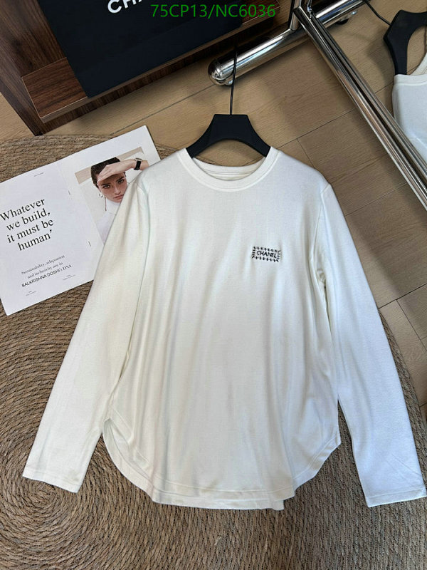 Chanel Women's White Long Sleeve Cotton T-Shirt, Sizes S-M-L