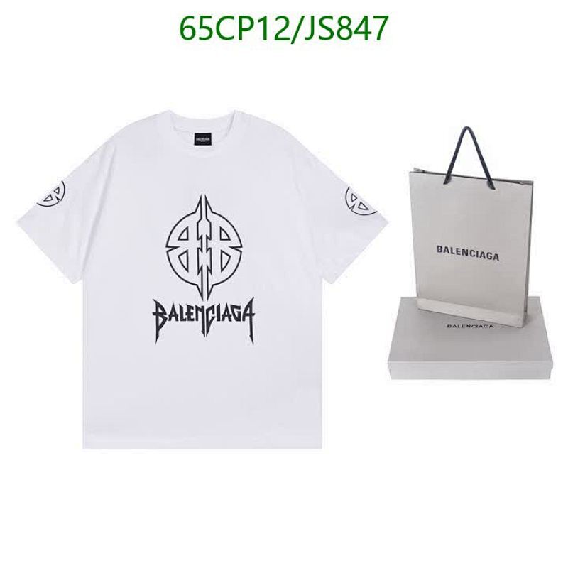 Balenciaga Cotton T-Shirt With Graphic Print, Short Sleeve, White, XS-L 3 Balenciaga Cotton T-Shirt With Graphic Print, Short Sleeve, White, XS-L