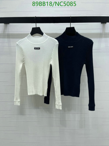 Miu Miu Women's Wool Ribbed Knit Turtleneck Top - Stylish and Comfortable