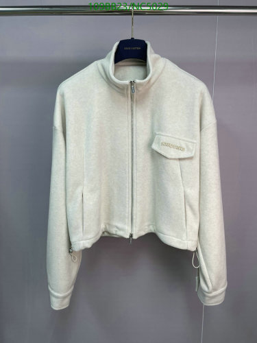 Miu Miu Women's Fleece Zip-Up Jacket, Long Sleeve, Crop Length - Elegant Style