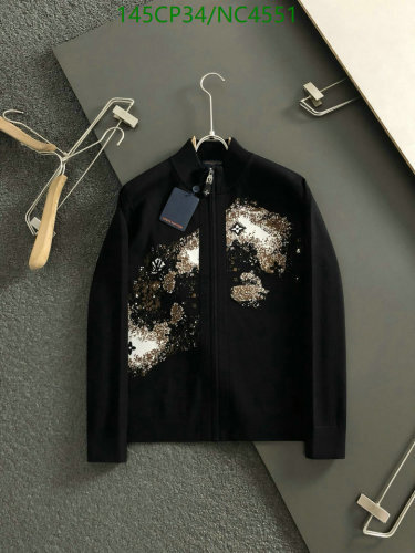 Louis Vuitton Black Printed Jacket, Luxury Designer Outerwear, Sizes L-3XL