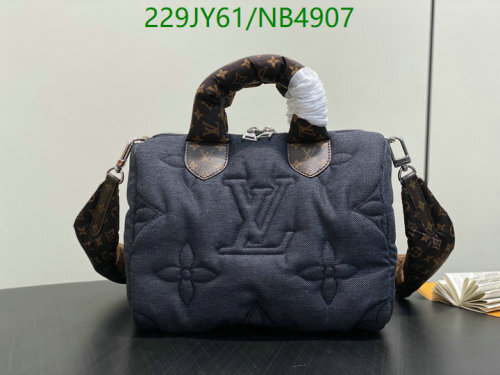 Louis Vuitton Denim Padded Speedy Bandouliere 25, 25-19-15CM, M26956