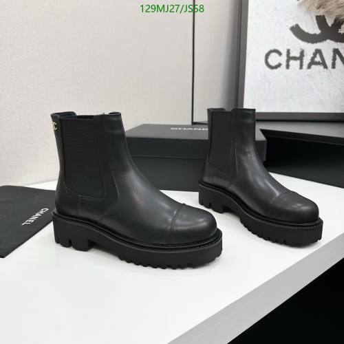 Chanel Women's Black Leather Ankle Boots, EU Size 35-41, Comfortable and Stylish