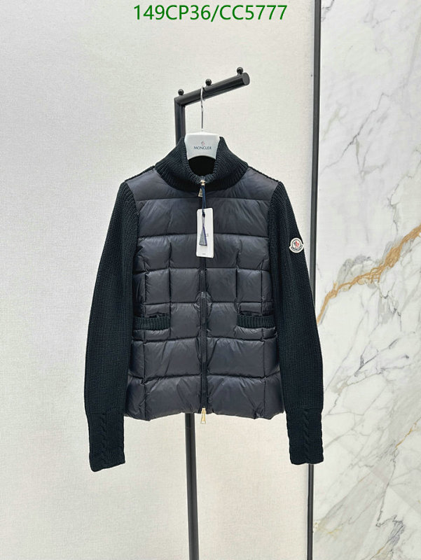 Moncler Women's Down Jacket Black Knit Sleeves CC5777 Size 1-4 6 Moncler Women's Down Jacket Black Knit Sleeves CC5777 Size 1-4