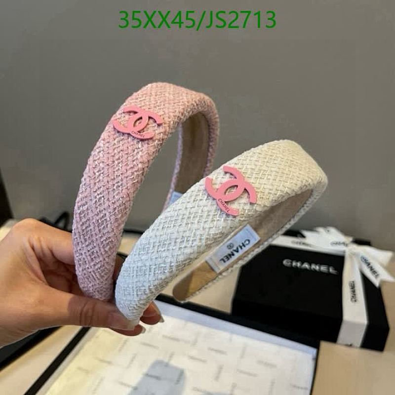 Chanel Headband - Pink & White, Classic Design, Comfortable Fit, JS2713, $35