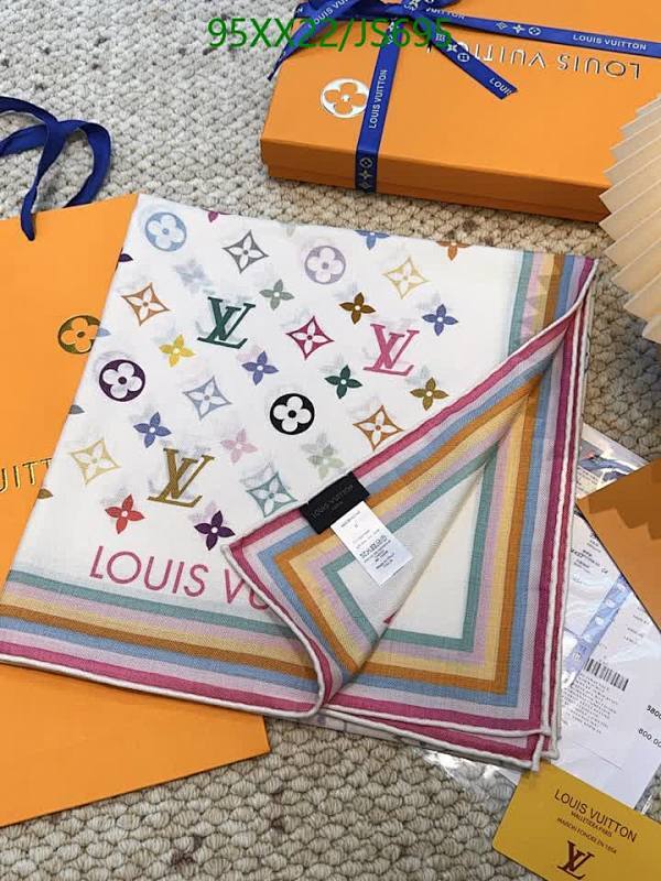 Louis Vuitton Multicolor Silk and Cashmere Square Scarf - 140x140cm