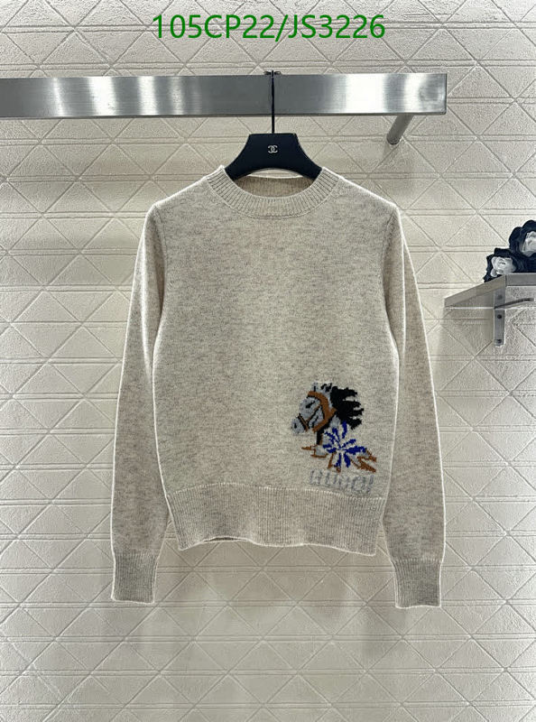 Gucci Wool Sweater with Horse Embroidery, Round Neck, Long Sleeves, Size S-M-L